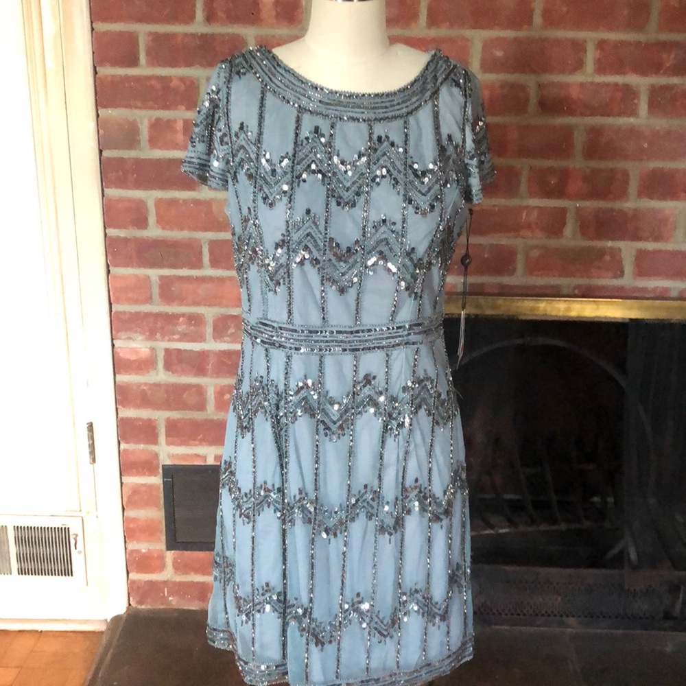 Adrianna Papell size 10 slate dress retail 356